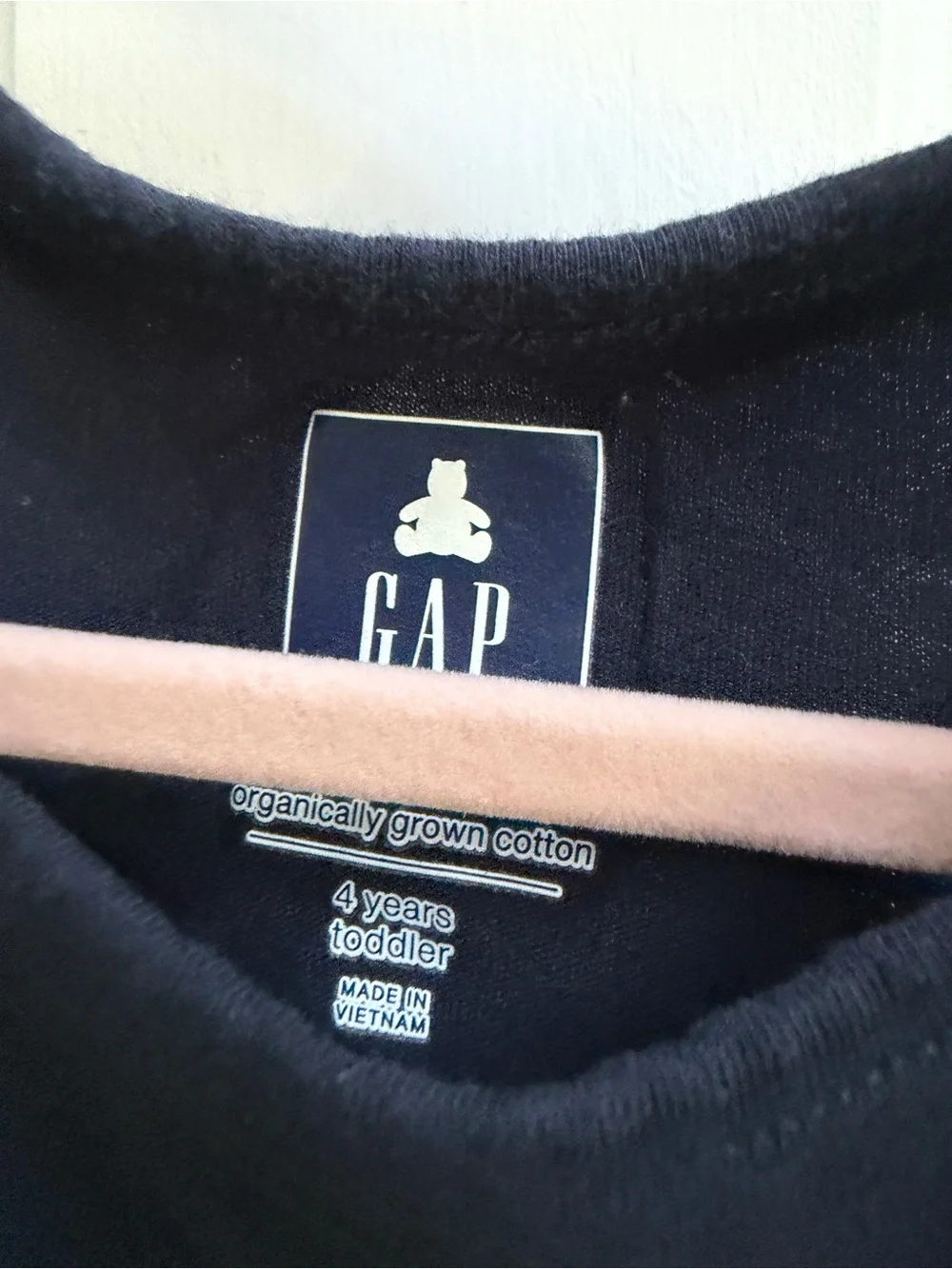 GAP Girls 4 Navy Blue Ruffle Front Short Sleeve Top Blouse Shirt